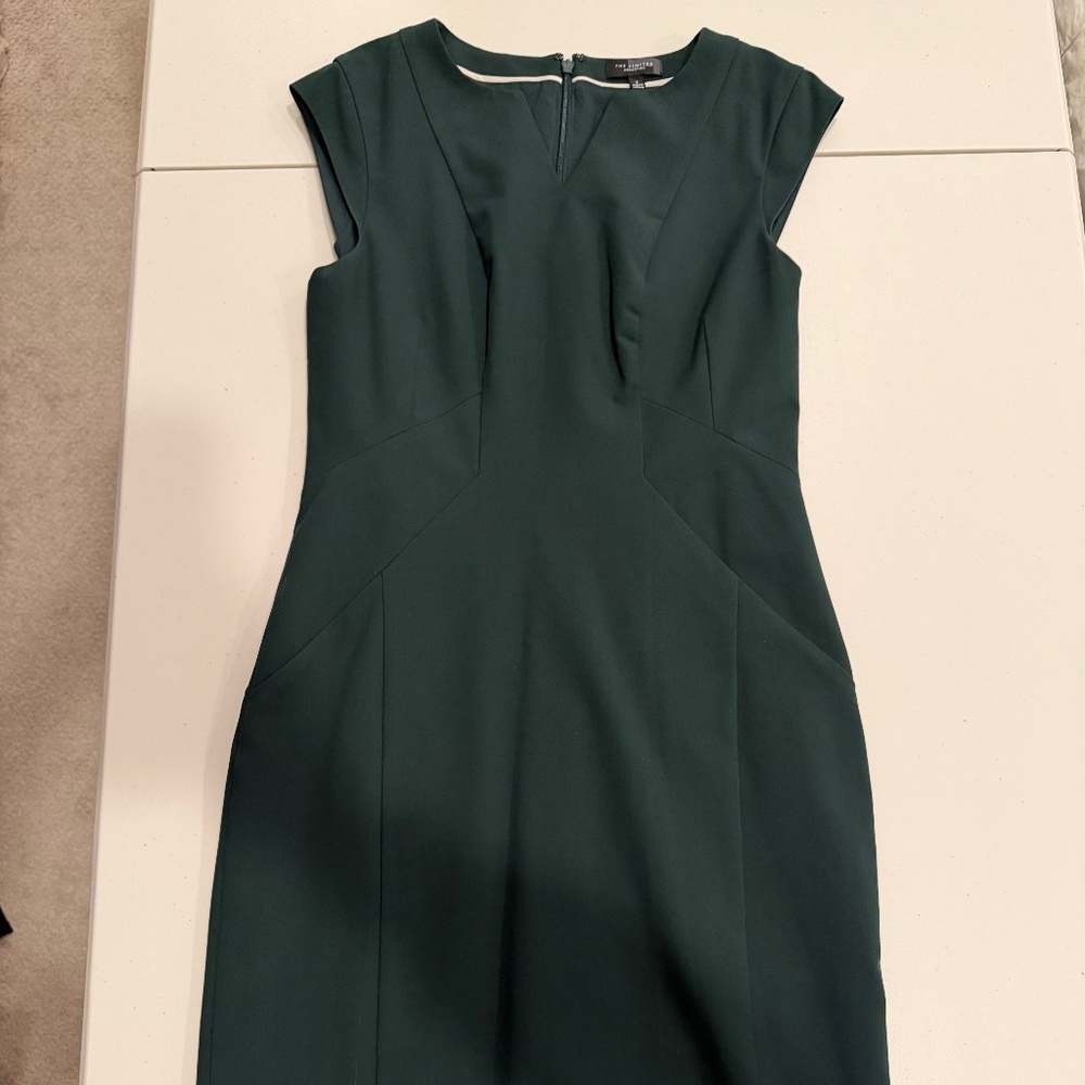 Dark Green The Limited Short Sleeve Business Dress - size 2